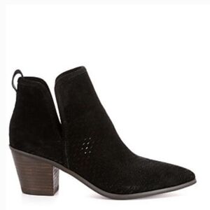 Lucky Brand Womens Loria Suede Comfort Ankle Heels Boots shoes sz 6M